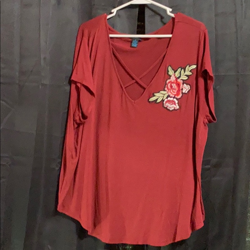 Red blouse